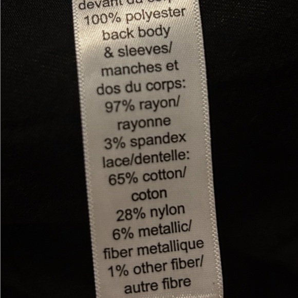 MAURICES Women’s 4/4  Sleeve Gold Lace 1/2 Zip Blouse Top Shirt - Picture 8 of 8